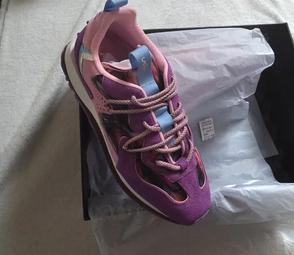 Vibrant Purple and Pink Men's Sneakers - Picture 1 of 7